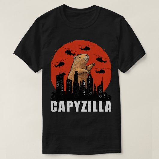 Capybara Shirt Funny Capybara Rodent Capyzilla Fun (Design voorkant)