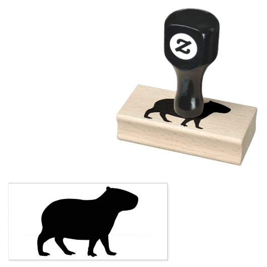 Capybara Silhouette Rubberstempel (Gestempeld)