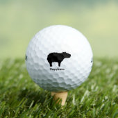 Capybara Silhouette - Zwart Dier Golfballen (Insitu Shirt)