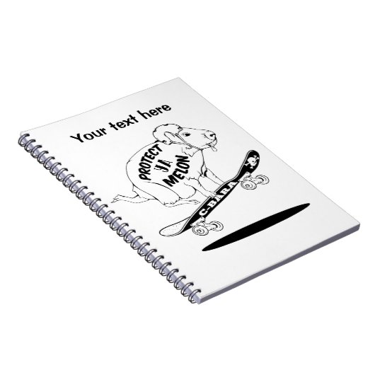 Capybara Skateboard Ollie Notitieboek (Rechterzijde)