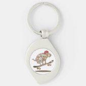 Capybara Skateboard ollie Sleutelhanger (Voorkant)