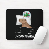 Capybara Slaap Nacht Kerstmisknaagdier Kerstdroom  Muismat (Met muis)