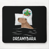 Capybara Slaap Nacht Kerstmisknaagdier Kerstdroom  Muismat (Voorkant)