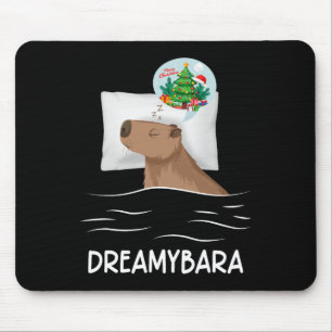 Capybara Slaap Nacht Kerstmisknaagdier Kerstdroom  Muismat