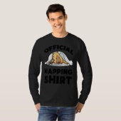 Capybara Sleeping Napping Giant Cavy Rodent Pajama T-shirt (Voorkant volledig)