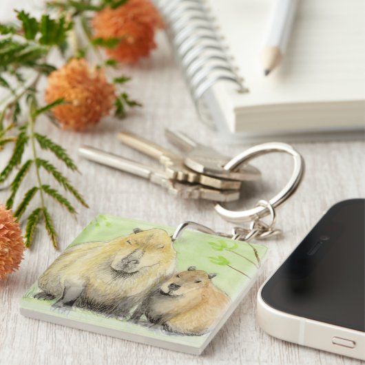 Capybara Sleutelhanger (Voorkant Rechts)