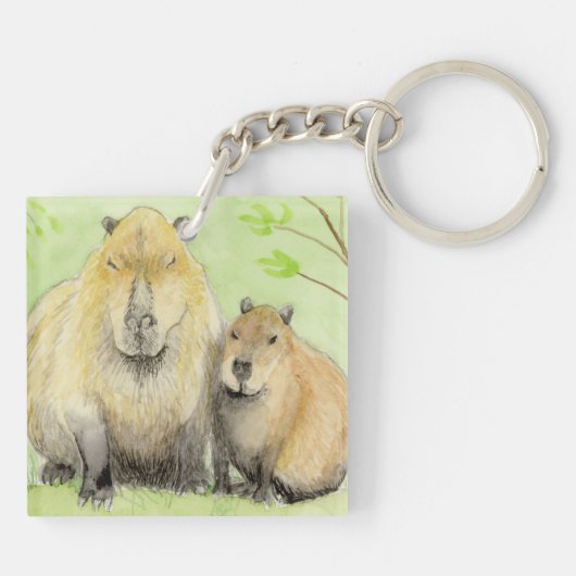 Capybara Sleutelhanger (Achterkant)