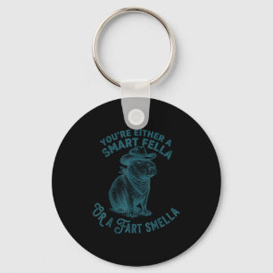 Capybara Slimme vent scheet stinker Grappige Cowbo Sleutelhanger