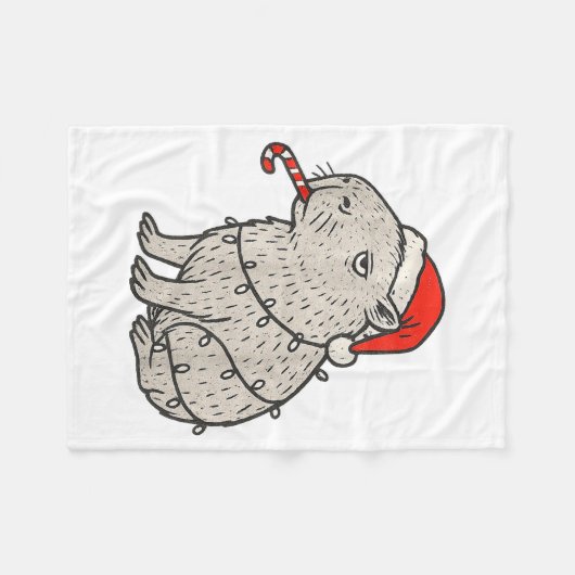 Capybara Smoking Christmas Ugly Cigarette Gen Z  Fleece Deken (Voorkant (Horizontaal))