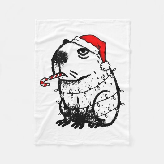 Capybara Smoking Christmas Ugly Cigarette Gen Z  Fleece Deken (Voorkant)