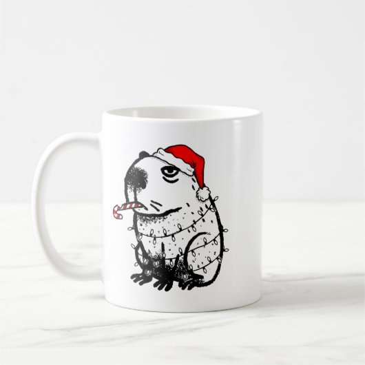 Capybara Smoking Christmas Ugly Cigarette Gen Z Koffiemok (Links)