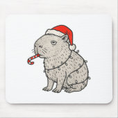 Capybara Smoking Christmas Ugly Cigarette Gen Z  Muismat (Voorkant)