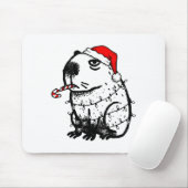 Capybara Smoking Christmas Ugly Cigarette Gen Z Muismat (Met muis)