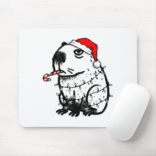 Capybara Smoking Christmas Ugly Cigarette Gen Z Muismat (Met muis)