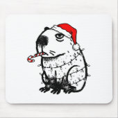 Capybara Smoking Christmas Ugly Cigarette Gen Z Muismat (Voorkant)