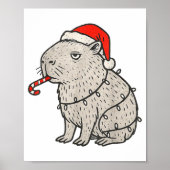 Capybara Smoking Christmas Ugly Cigarette Gen Z Poster (Voorkant)