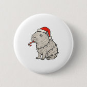 Capybara Smoking Christmas Ugly Cigarette Gen Z  Ronde Button 5,7 Cm (Voorkant)