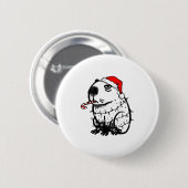 Capybara Smoking Christmas Ugly Cigarette Gen Z  Ronde Button 5,7 Cm (Voorkant /achterkant)