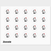Capybara Smoking Christmas Ugly Cigarette Gen Z Ronde Sticker (Vel)
