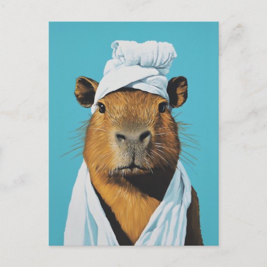 Capybara Spa Day Briefkaart (Voorkant)