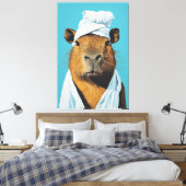 Capybara Spa Day Canvas Afdruk (Insitu (Slaapkamer))