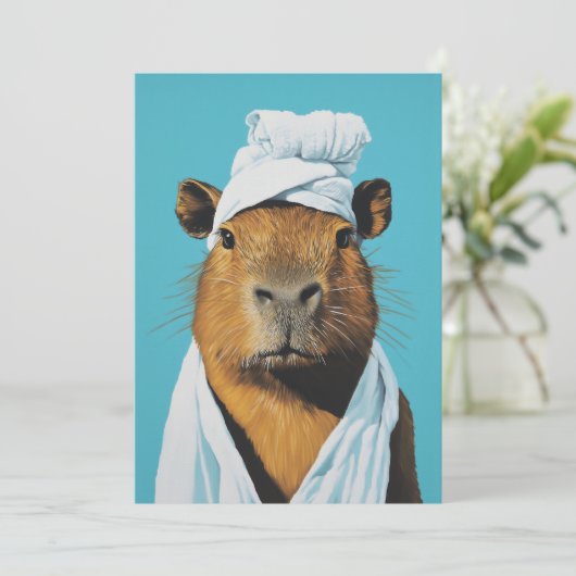 Capybara Spa Day Kaart (Staand voorkant)
