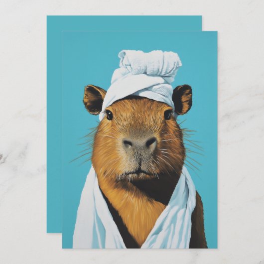 Capybara Spa Day Kaart (Voorkant / Achterkant)