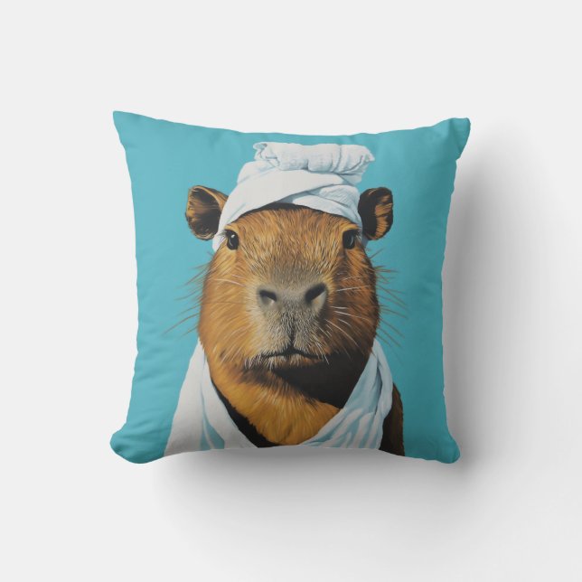 Capybara Spa Day Kussen (Voorkant)