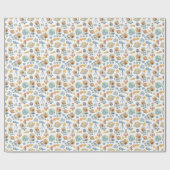 Capybara Space Pattern Wrapping Papierrol Cadeaupapier (Vlak)