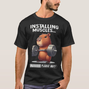 Capybara Spieropbouw Fitness Capybara Gewicht T-shirt
