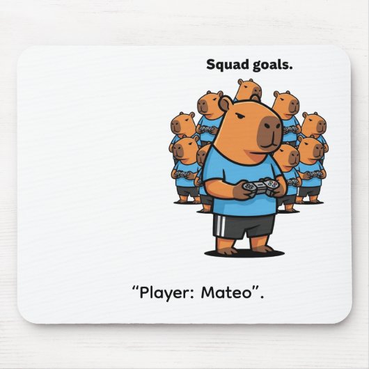 "Capybara Squad Goals – Multiplayer Fun" Muismat (Voorkant)