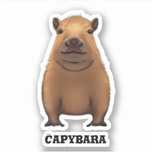 Capybara Sticker (Voorkant)