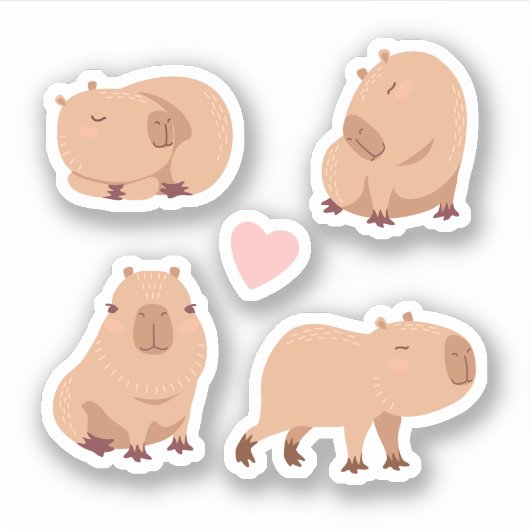 Capybara Sticker (Voorkant)