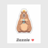 Capybara Sticker – Cute Dieren Scrapbooking Decal (Vel)