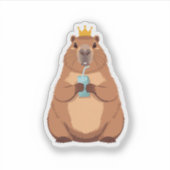 Capybara Sticker – Cute Dieren Scrapbooking Decal (Voorkant)