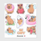 Capybara stickerpakket sticker (Vel)