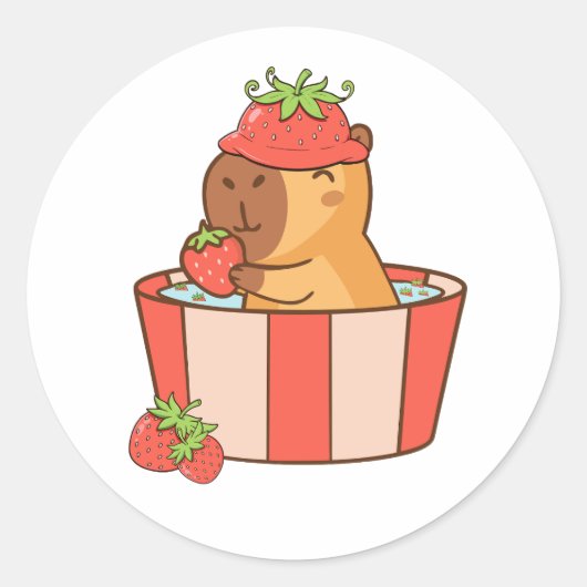 Capybara-Stickers | Leuke dierlijke Stickers voor  (Voorkant)