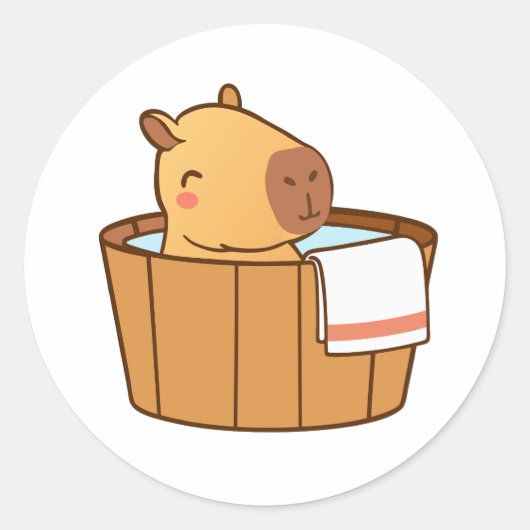 Capybara-Stickers | Leuke dierlijke Stickers voor  (Voorkant)