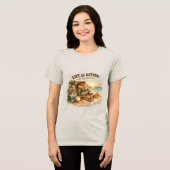Capybara Strand Leven Is Beter Op Het Strand Schat Tri-Blend Shirt (Voorkant volledig)