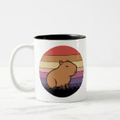 Capybara Sunset Mok | Ontspannen & esthetisch dier (Links)