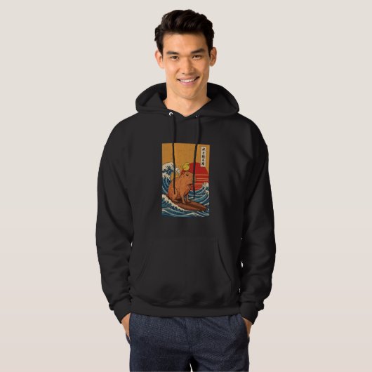 Capybara Surfing Hoodie (Voorkant volledig)