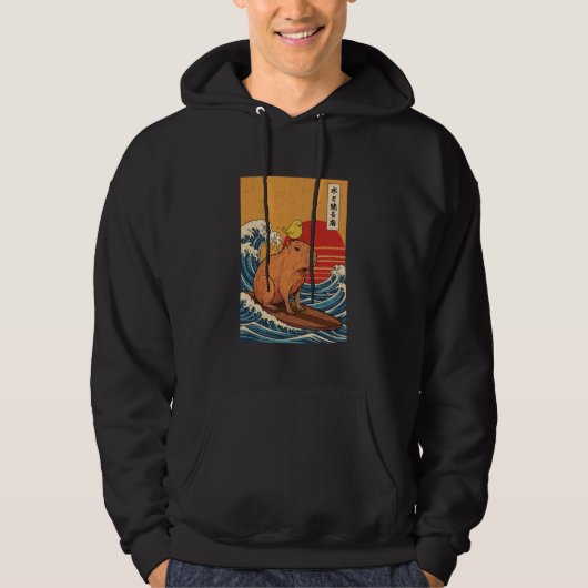 Capybara Surfing Hoodie (Voorkant)