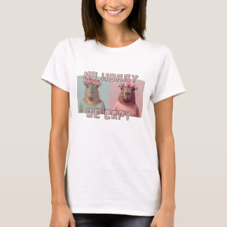 Capybara T-shirt, No Worry Be Capy, Knaagdier Geni T-shirt