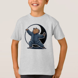 Capybara Tai Chi Master Yin Yang Martial Arts T-shirt