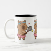 Capybara Tennis Mok | Grappige sportliefhebber kof (Links)