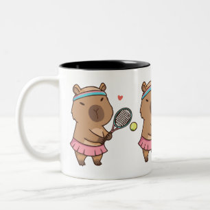 Capybara Tennis Mok   Grappige sportliefhebber kof
