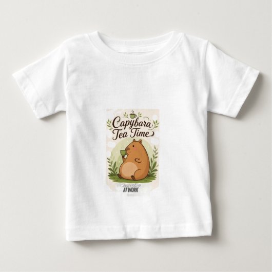 Capybara Theetijd | Schattige Capybara die Thee Dr (Voorkant)