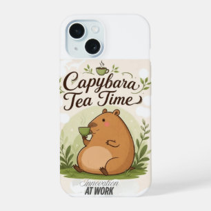 Capybara Theetijd Schattige Capybara die Thee Dr iPhone 15 Case