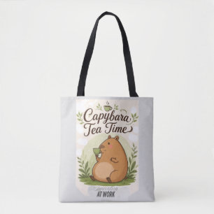 Capybara Theetijd Schattige Capybara die Thee Dr Tote Bag