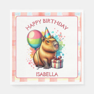 Capybara thema Meisjes Verjaardagsfeestje Servet